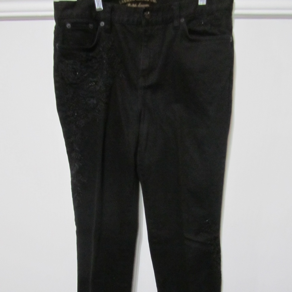 Lauren Jeans Co.Classic Straight Embroidered Jeans